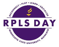 Reconnect, Play, Learn, Socialize Minnesota State University, Mankato RPLS Day logo