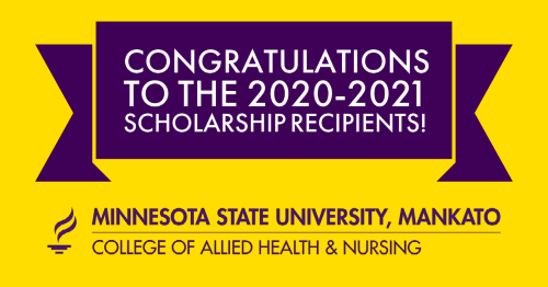 Congratulations to the 2020-2021 College of Allied Health and Nursing scholarship recipients