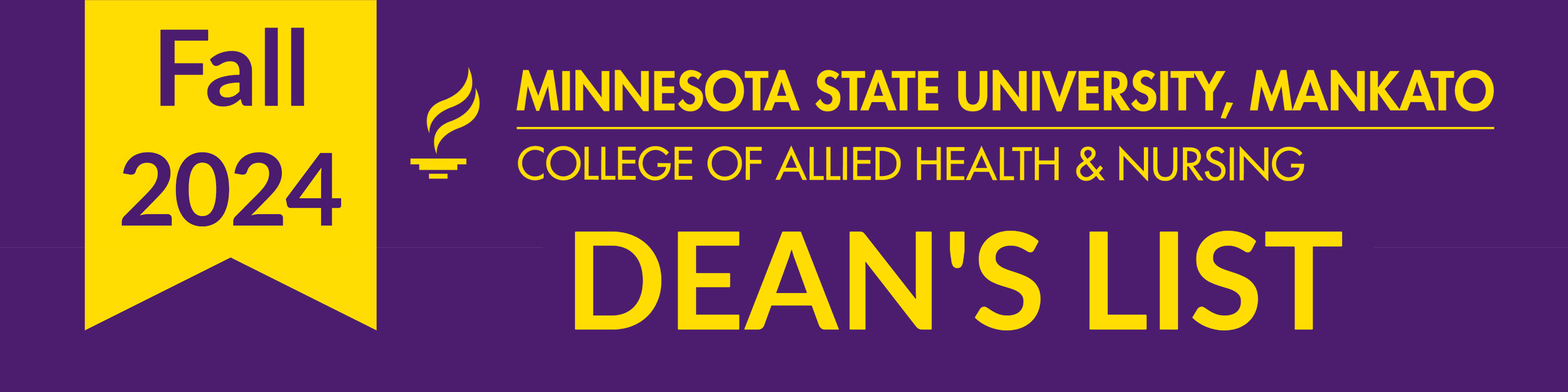 Dean's List Banner Fall 2024