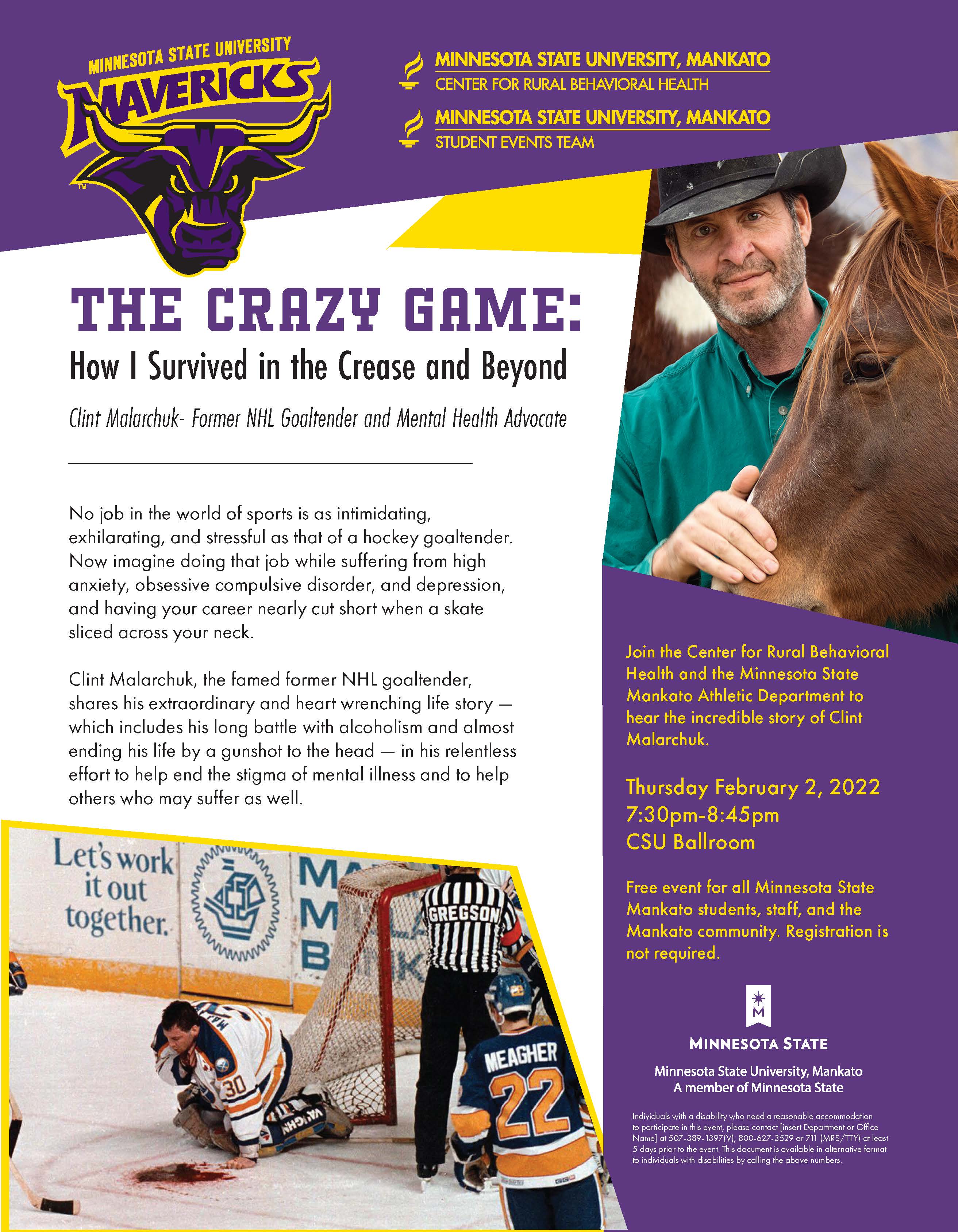 The Crazy Game by Clint Malarchuk