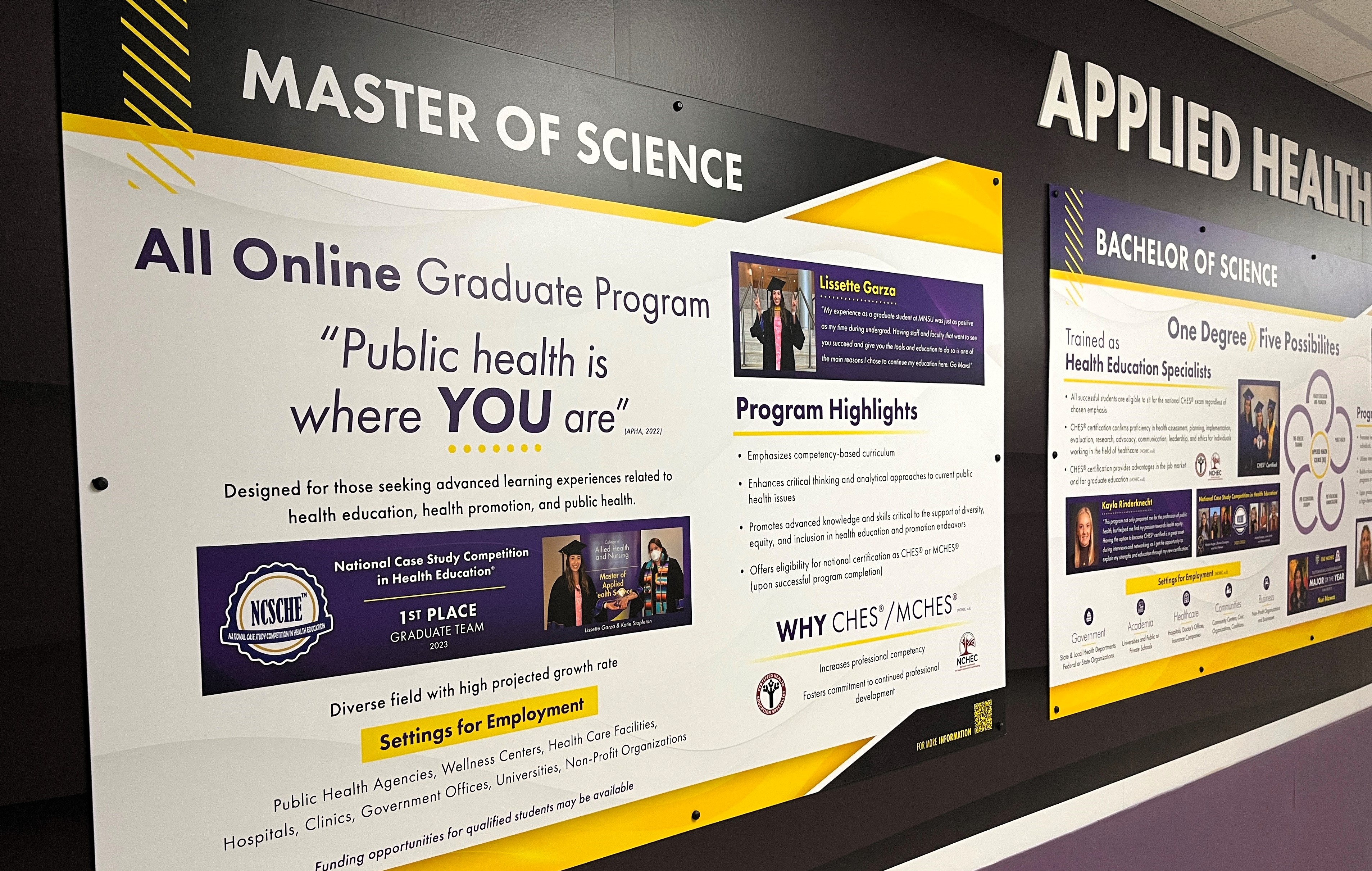 Poster about the Applied Health Science Master Program. 