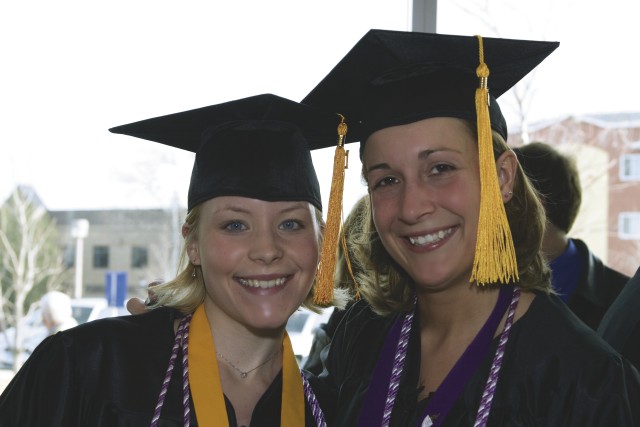 Smiling graduates