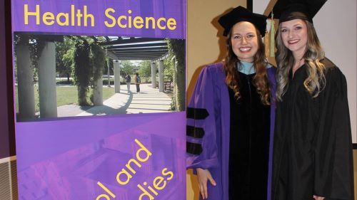 Kelsey Joines (right) with Alcohol and Drug Studies professor Dr. Jenna Londgren