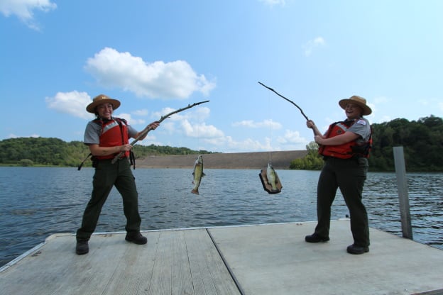 Students fishing