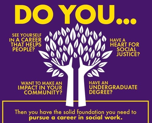 Do you see yourself in a career that helps people? Have a heart for social justice? Want to make an impact in your community? Have and undergraduate degree? Then you have the solid foundation you need to pursue a career in social work.