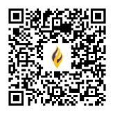 Black-and-white QR code with Minnesota State University, Mankato flame logo in the center, linking to the Speech, Hearing and Rehabilitation Services Scholarships online donation form